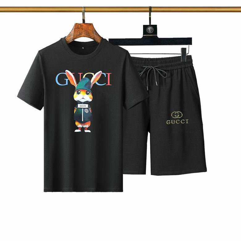 Wholesale Cheap Gucci Short Sleeve Tracksuit mens for Sale