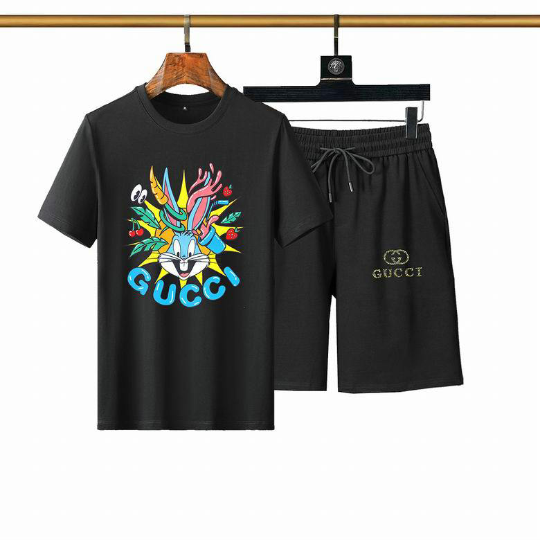 Wholesale Cheap Gucci Short Sleeve Tracksuit mens for Sale