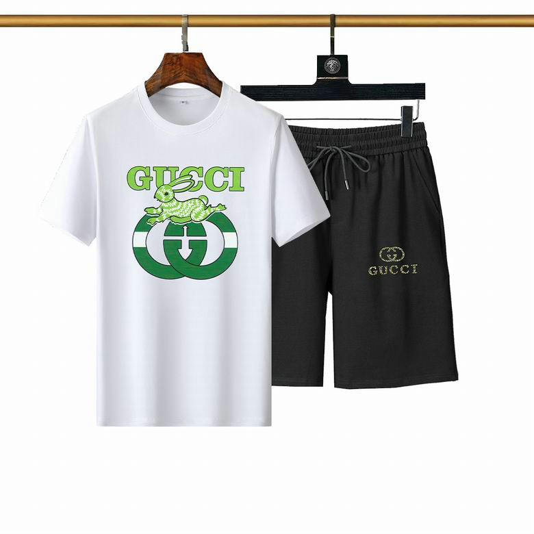 Wholesale Cheap Gucci Short Sleeve Tracksuit mens for Sale