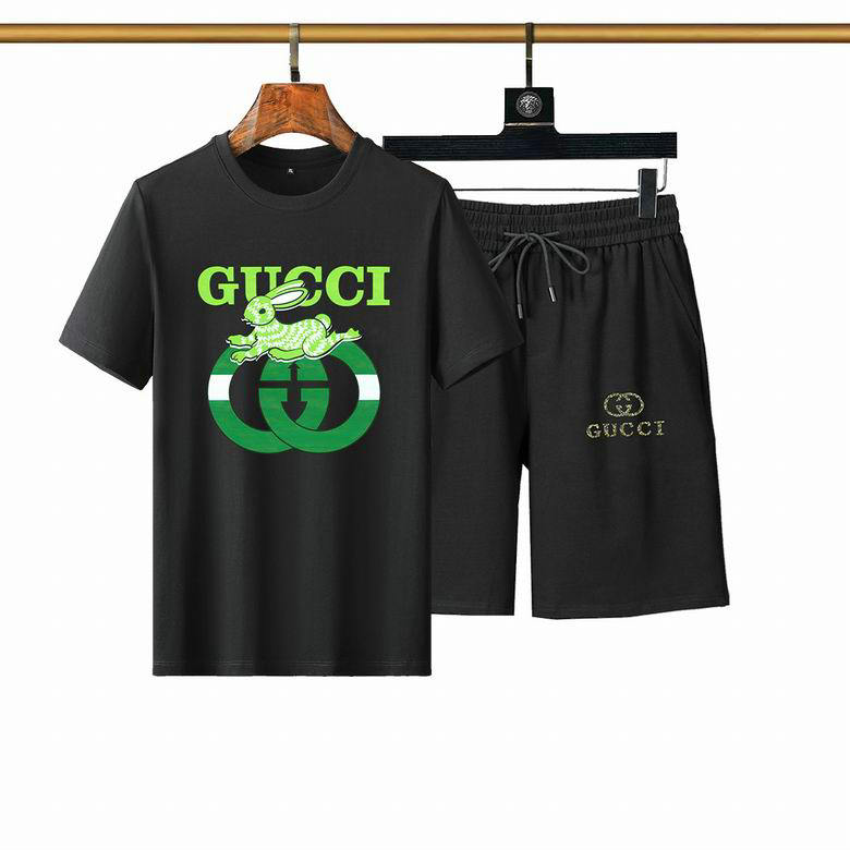 Wholesale Cheap Gucci Short Sleeve Tracksuit mens for Sale