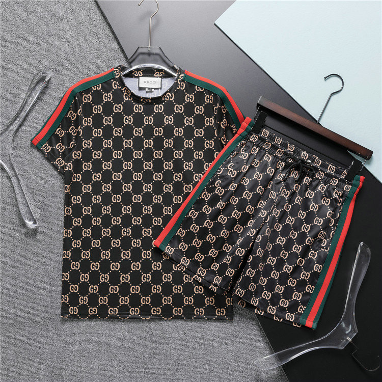 Wholesale Cheap G ucci Short Sleeve Tracksuits for Sale