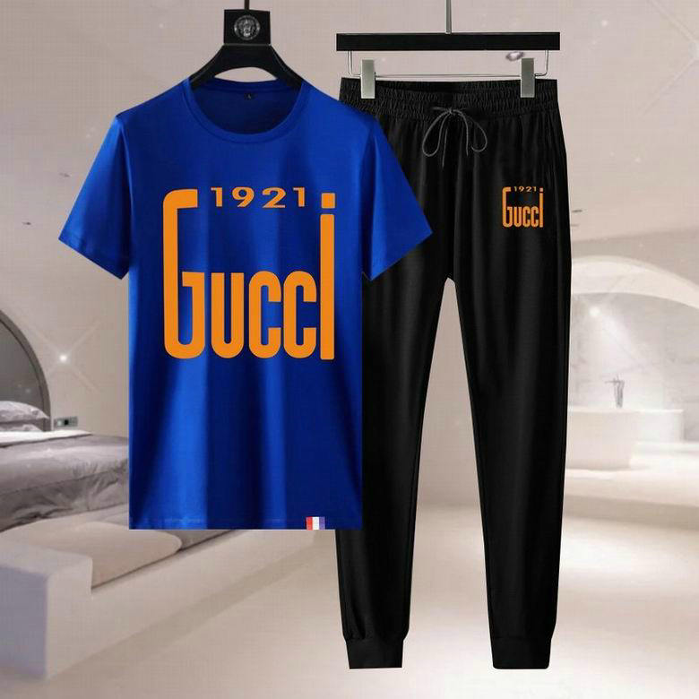 Wholesale Cheap G ucci Short Sleeve Tracksuits for Sale