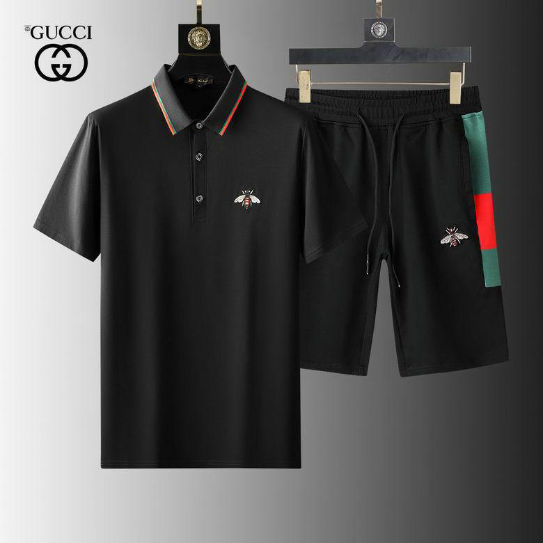 Wholesale Cheap Gucci Short Sleeve Tracksuit mens for Sale