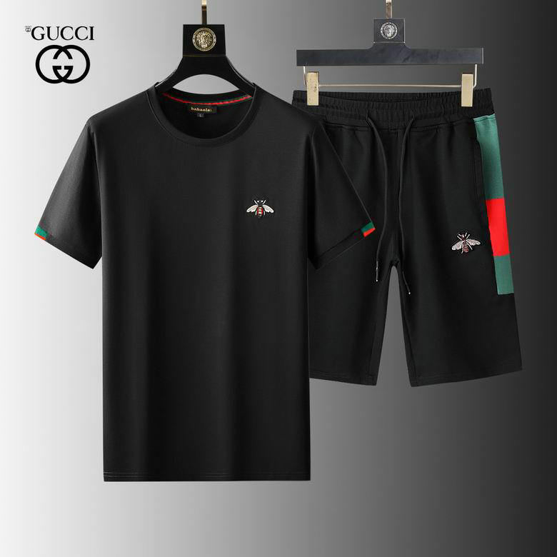 Wholesale Cheap Gucci Short Sleeve Tracksuit mens for Sale