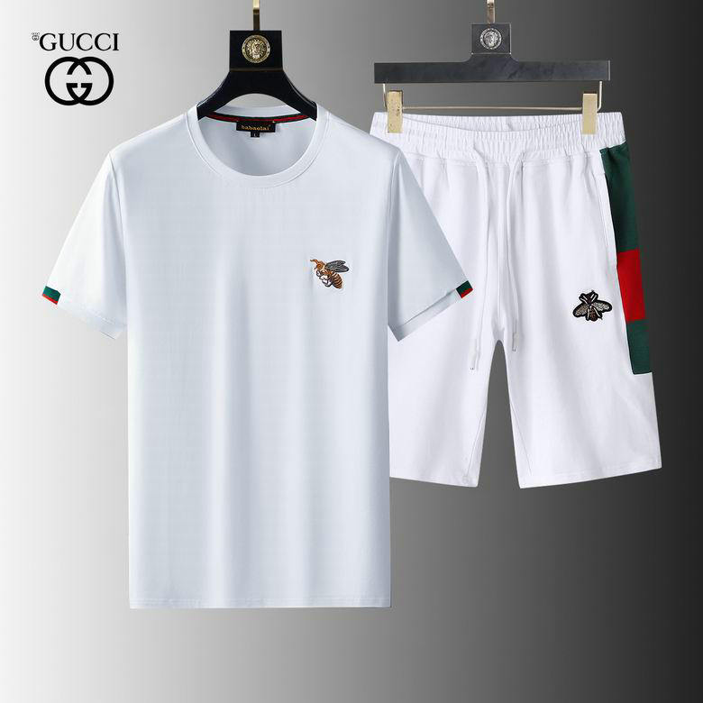 Wholesale Cheap Gucci Short Sleeve Tracksuit mens for Sale