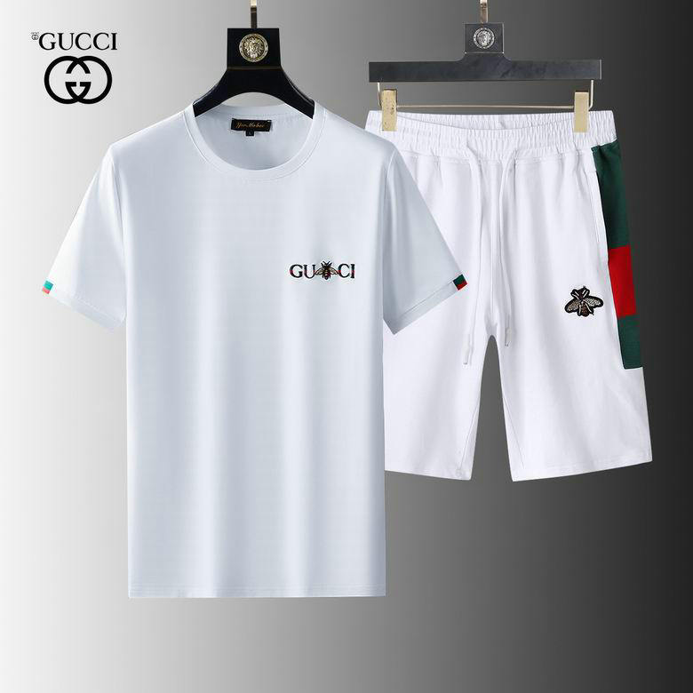 Wholesale Cheap Gucci Short Sleeve Tracksuit mens for Sale