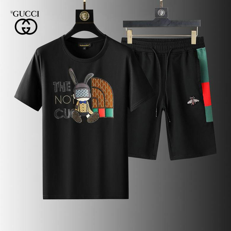 Wholesale Cheap Gucci Short Sleeve Tracksuit mens for Sale