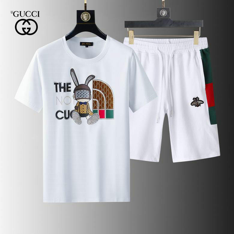 Wholesale Cheap Gucci Short Sleeve Tracksuit mens for Sale