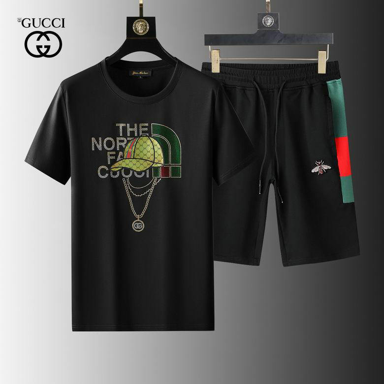 Wholesale Cheap Gucci Short Sleeve Tracksuit mens for Sale