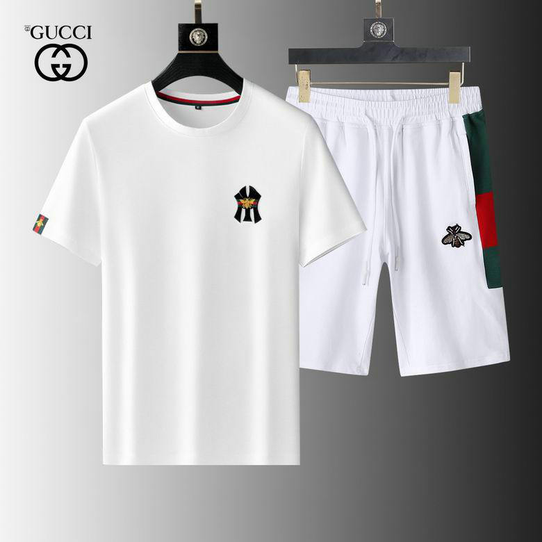 Wholesale Cheap Gucci Short Sleeve Tracksuit mens for Sale