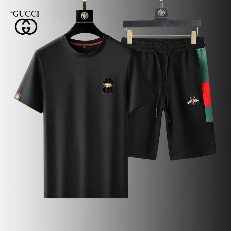 Wholesale Cheap Gucci Short Sleeve Tracksuit mens for Sale