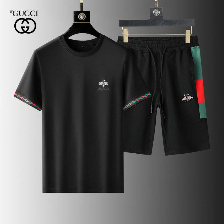 Wholesale Cheap Gucci Short Sleeve Tracksuit mens for Sale