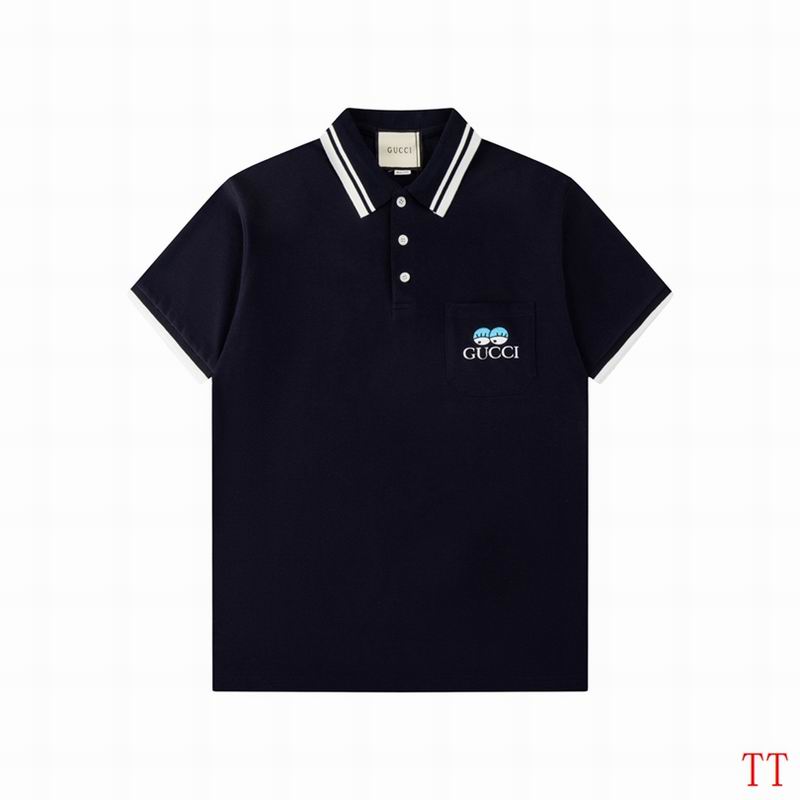 Wholesale High-quality G.ucci Short Sleeve Lapel Replica T-Shirts for sale
