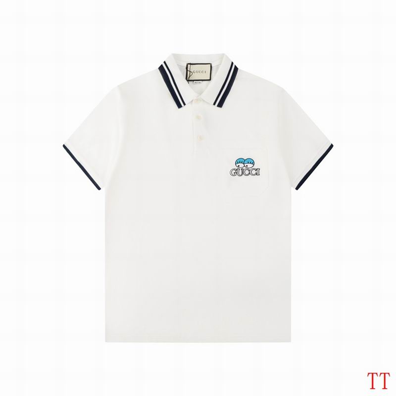 Wholesale High-quality G.ucci Short Sleeve Lapel Replica T-Shirts for sale
