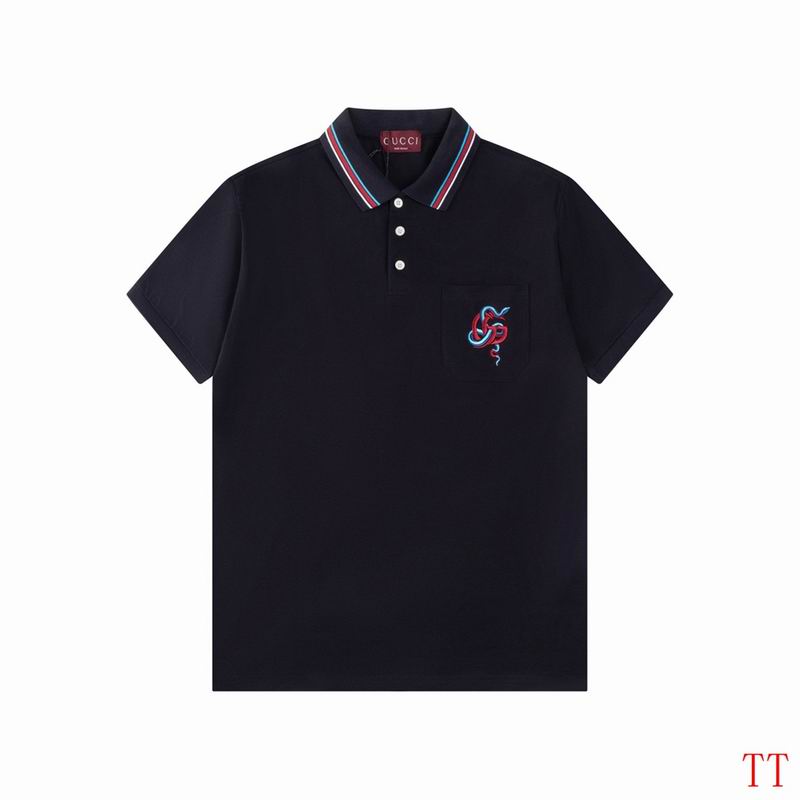 Wholesale High-quality G.ucci Short Sleeve Lapel Replica T-Shirts for sale