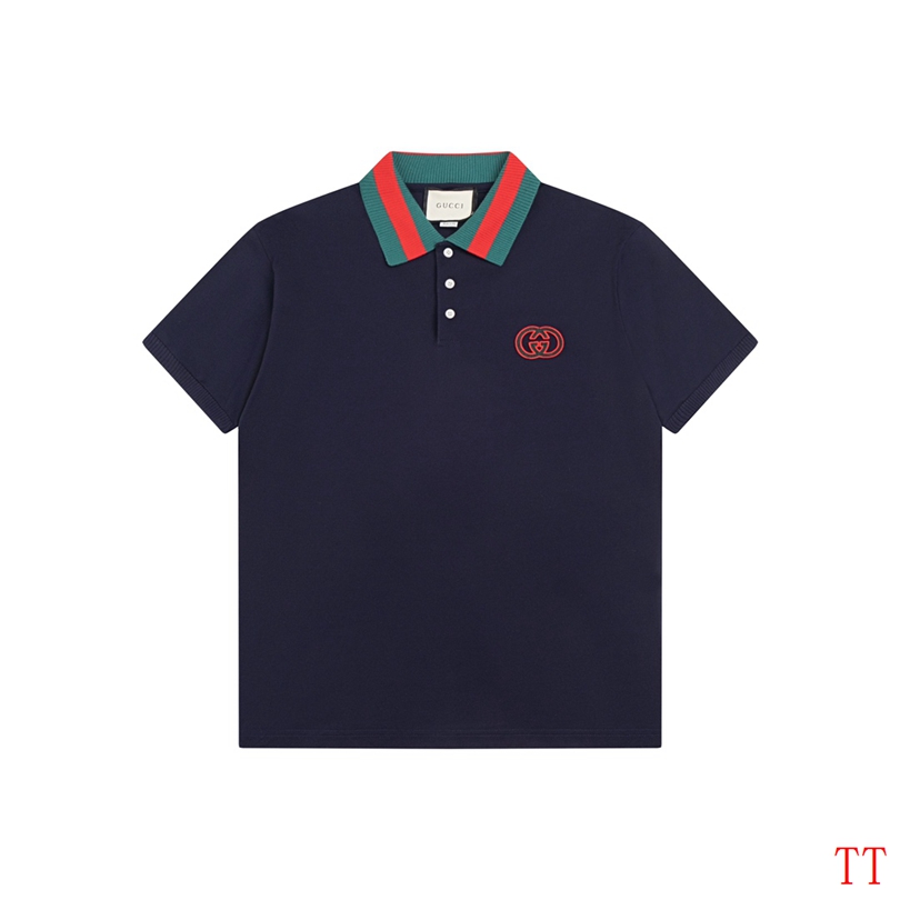 Wholesale High-quality G.ucci Short Sleeve Lapel Replica T-Shirts for sale