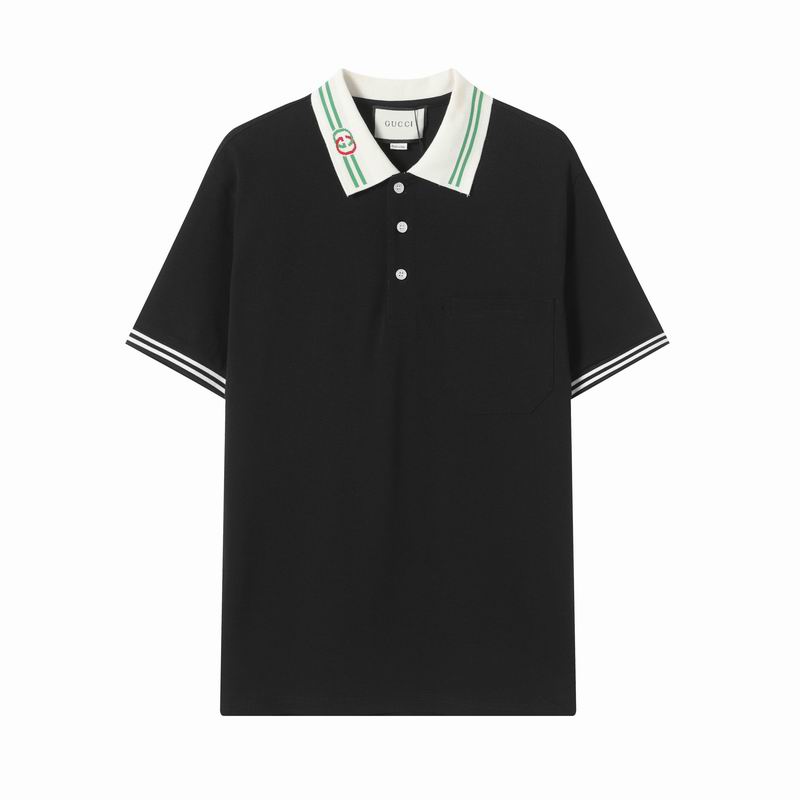 Wholesale High-quality G.ucci Short Sleeve Replica Designer Lapel T-Shirts for sale