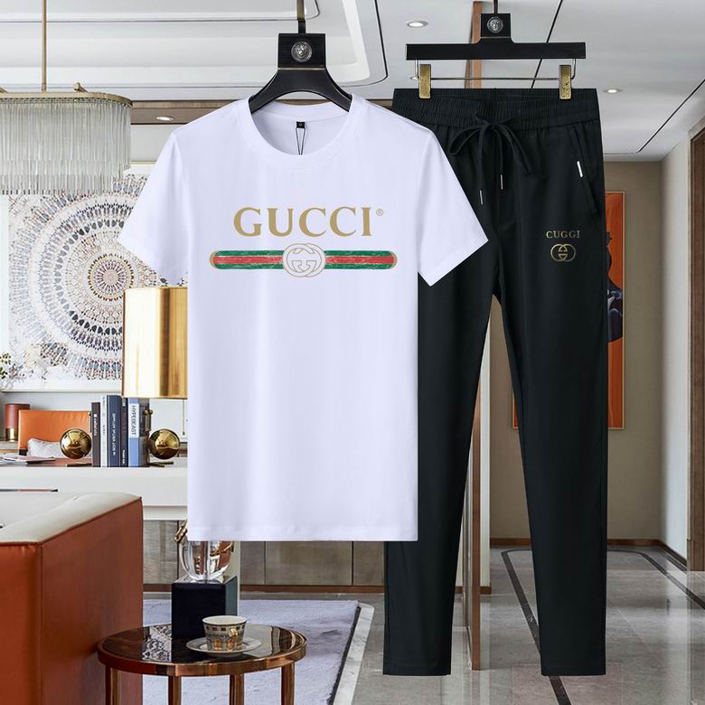 Wholesale High-quality Brands G.ucci Short Sleeve men's Designer Tracksuits for sale