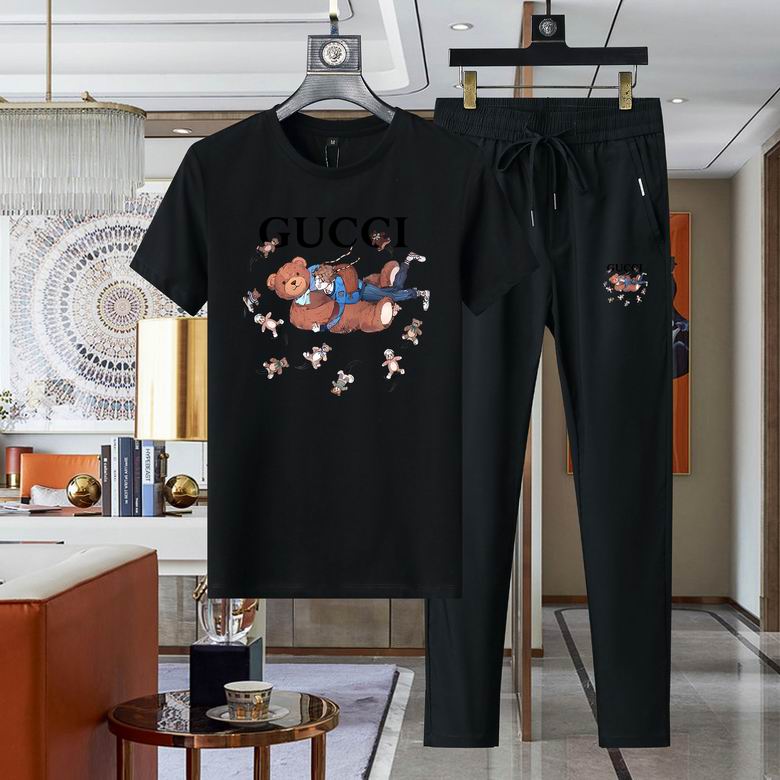 Wholesale High-quality Brands G.ucci Short Sleeve men's Designer Tracksuits for sale