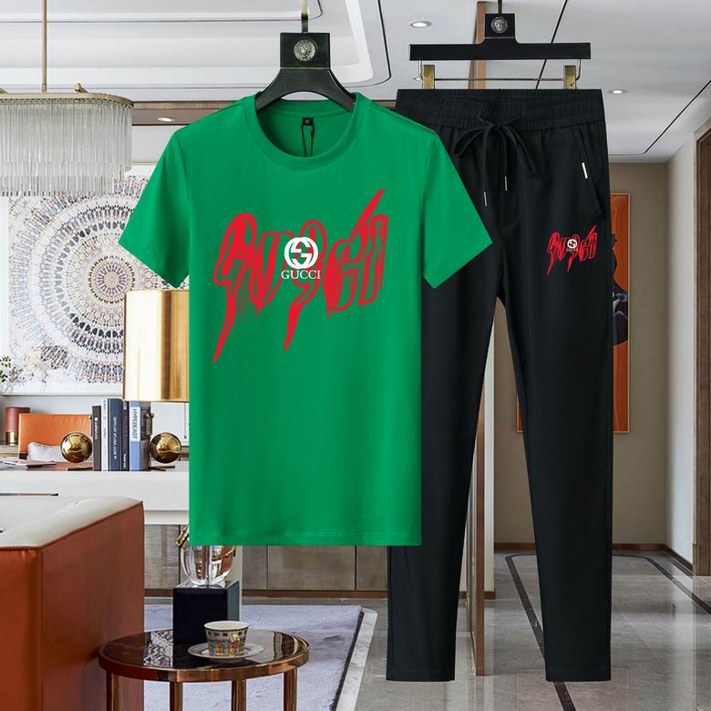 Wholesale High-quality Brands G.ucci Short Sleeve men's Designer Tracksuits for sale