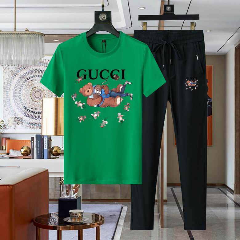 Wholesale High-quality Brands G.ucci Short Sleeve men's Designer Tracksuits for sale
