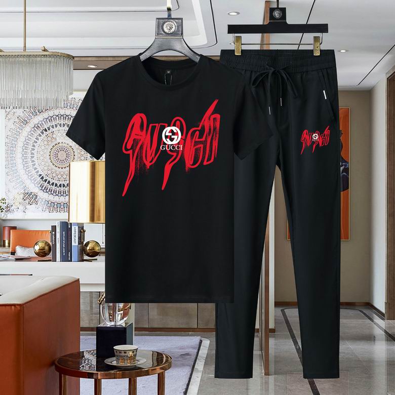 Wholesale High-quality Brands G.ucci Short Sleeve men's Designer Tracksuits for sale