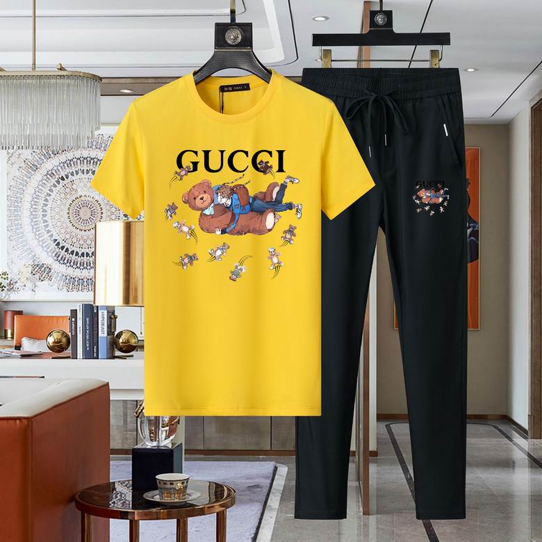 Wholesale High-quality Brands G.ucci Short Sleeve men's Designer Tracksuits for sale