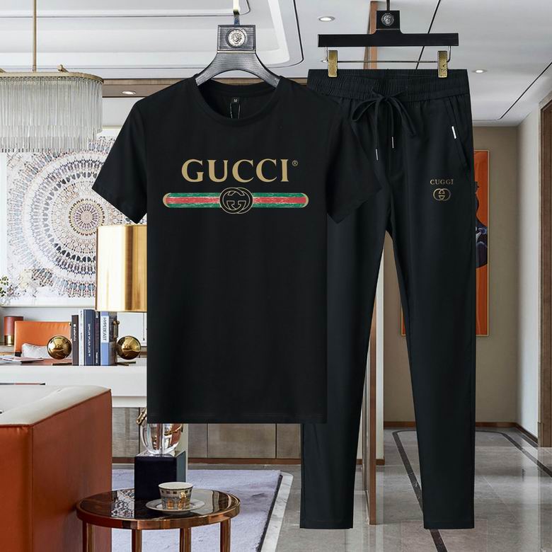 Wholesale High-quality Brands G.ucci Short Sleeve men's Designer Tracksuits for sale