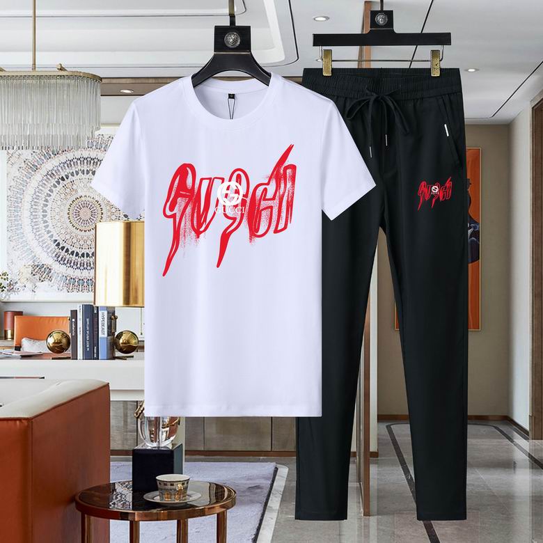 Wholesale High-quality Brands G.ucci Short Sleeve men's Designer Tracksuits for sale