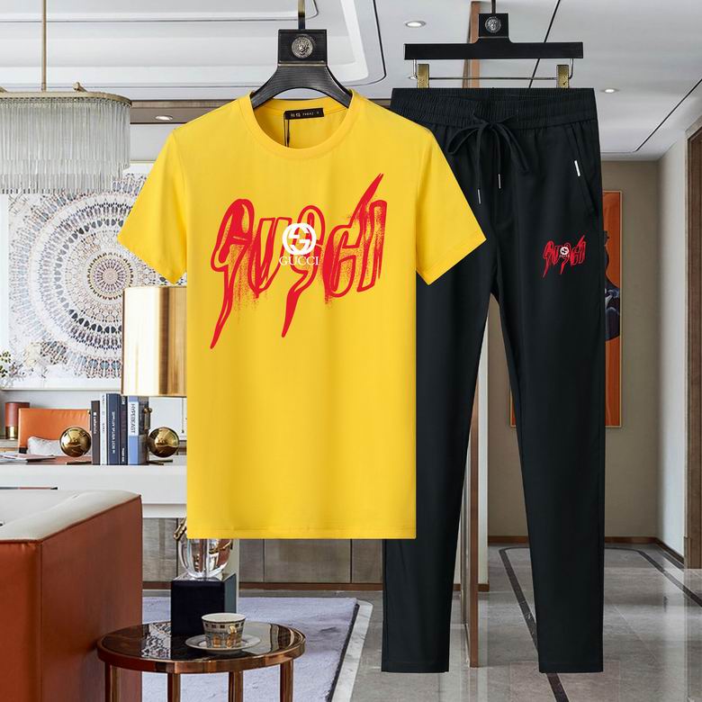 Wholesale High-quality Brands G.ucci Short Sleeve men's Designer Tracksuits for sale