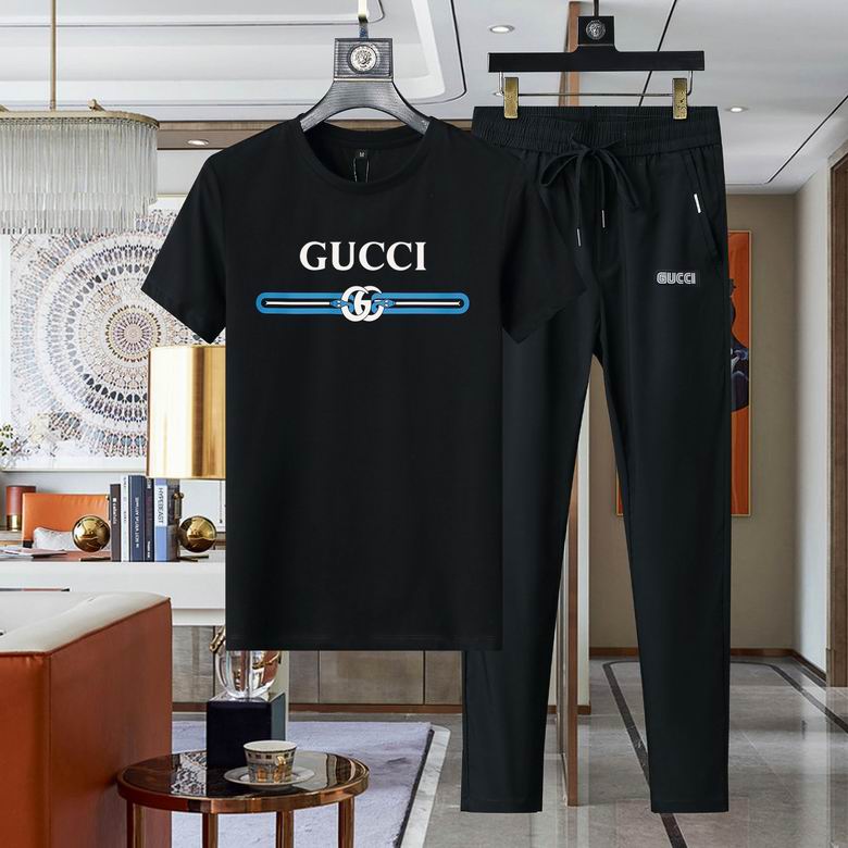 Wholesale High-quality Brands G.ucci Short Sleeve men's Designer Tracksuits for sale