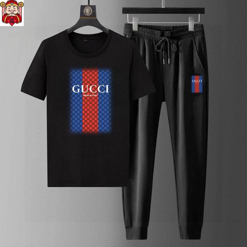 Wholesale High-quality Cheap G.ucci Fashion Short Sleeve Designer Tracksuits for sale