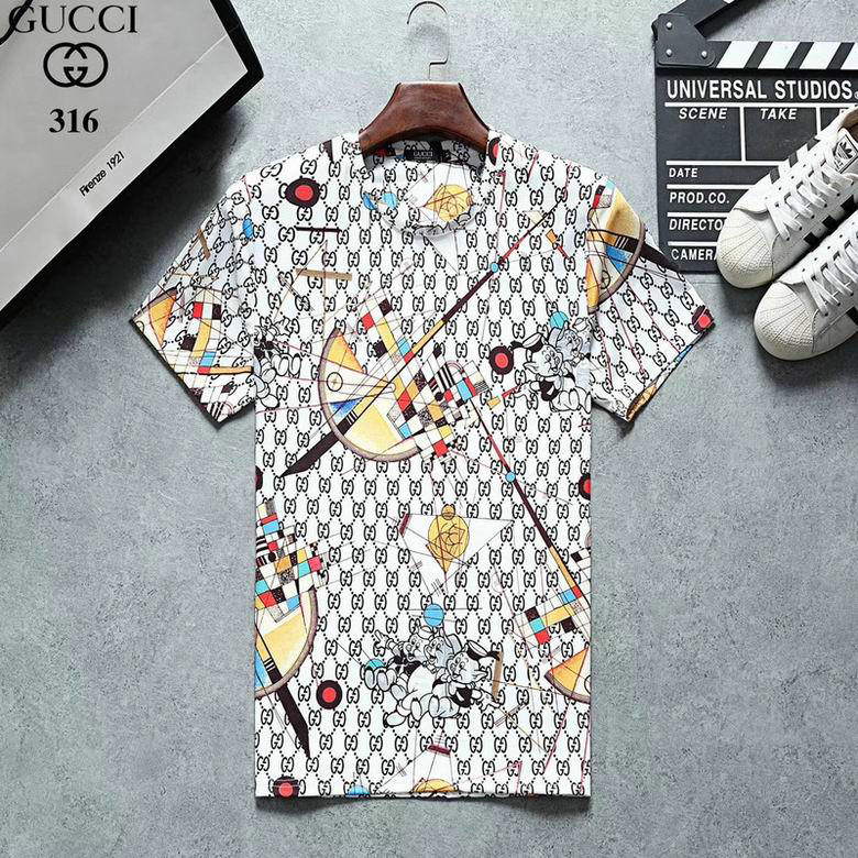 Wholesale Cheap G ucci men Short Sleeve t Shirts for Sale