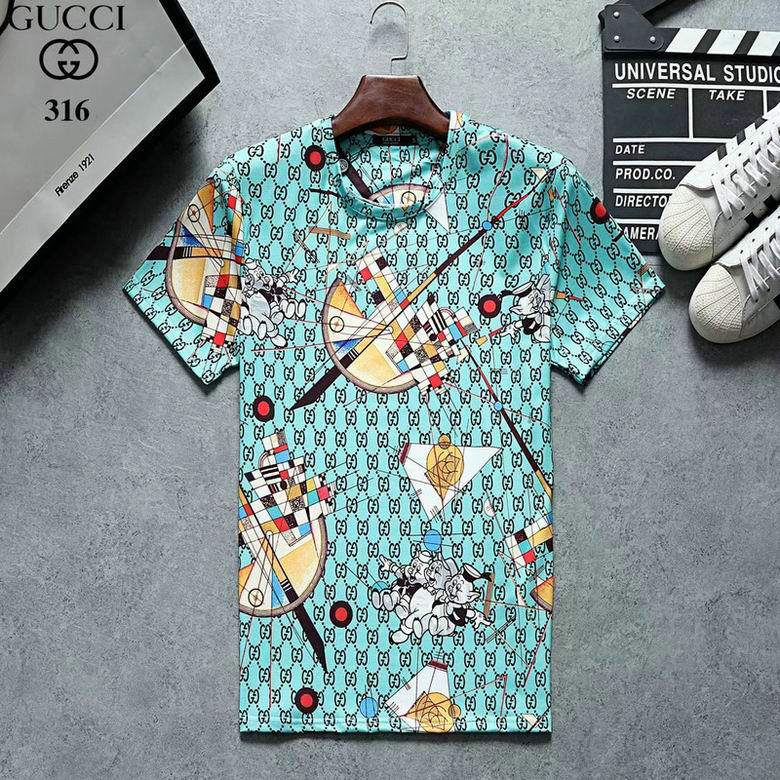 Wholesale Cheap G ucci men Short Sleeve t Shirts for Sale