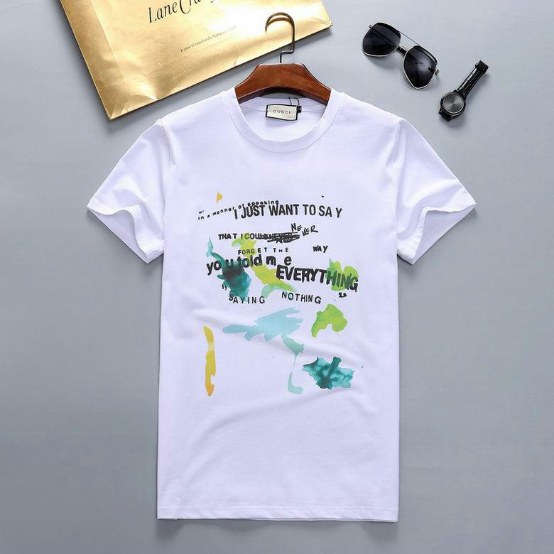 Wholesale Cheap G ucci Short Sleeve men t Shirts for Sale