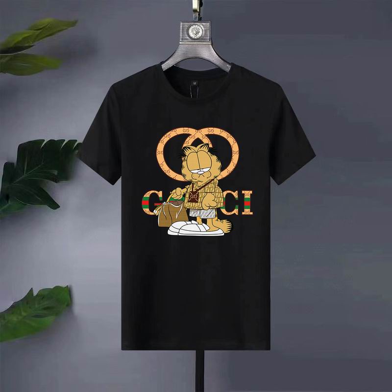 Wholesale High-quality Fashion G.ucci Short Sleeve Crew Neck Replica T-Shirts for sale