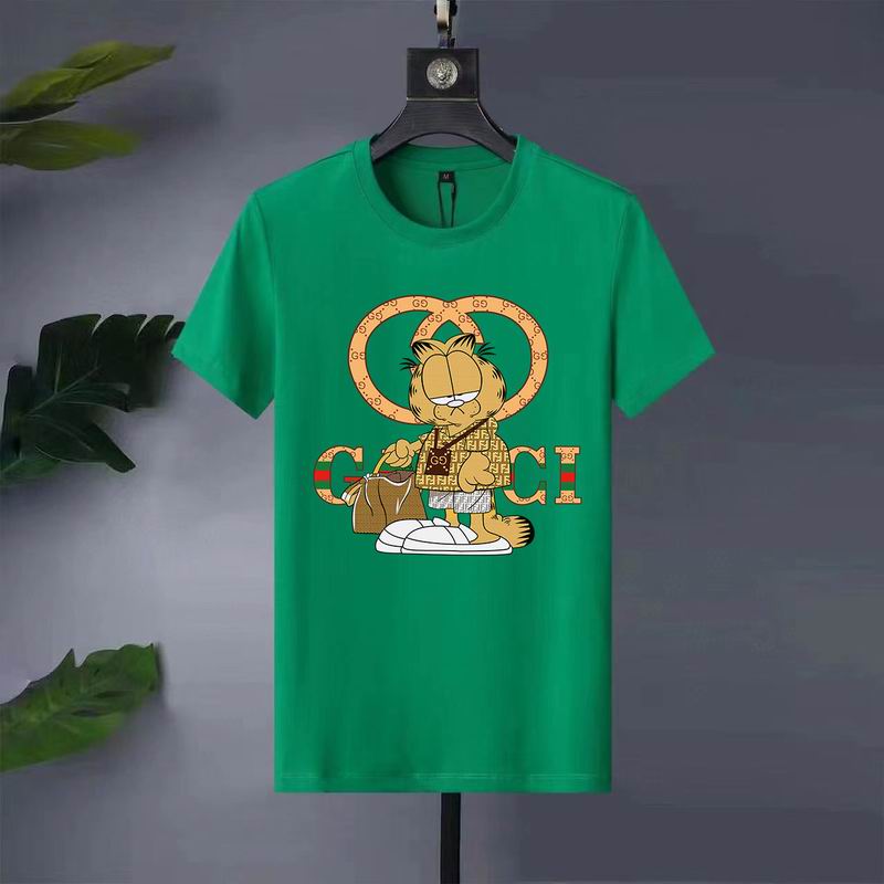 Wholesale High-quality Fashion G.ucci Short Sleeve Crew Neck Replica T-Shirts for sale