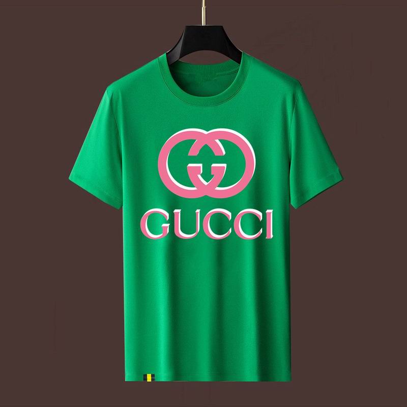 Wholesale High-quality Fashion G.ucci Short Sleeve Crew Neck Replica T-Shirts for sale