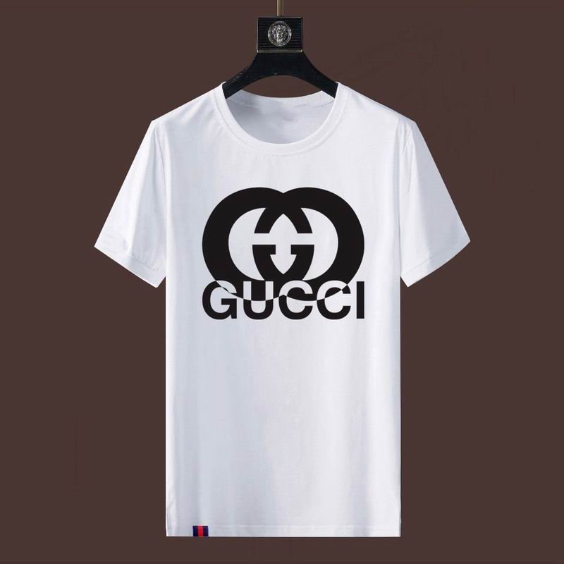 Wholesale High-quality Fashion G.ucci Short Sleeve Crew Neck Replica T-Shirts for sale