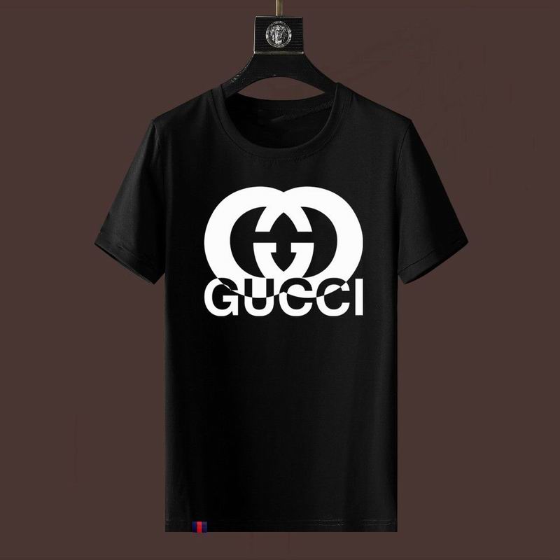 Wholesale High-quality Fashion G.ucci Short Sleeve Crew Neck Replica T-Shirts for sale