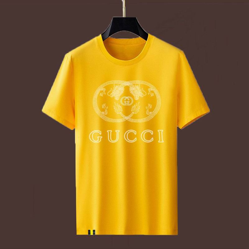 Wholesale High-quality Fashion G.ucci Short Sleeve Crew Neck Replica T-Shirts for sale