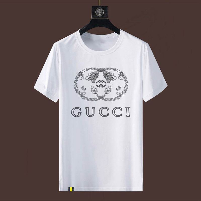 Wholesale High-quality Fashion G.ucci Short Sleeve Crew Neck Replica T-Shirts for sale