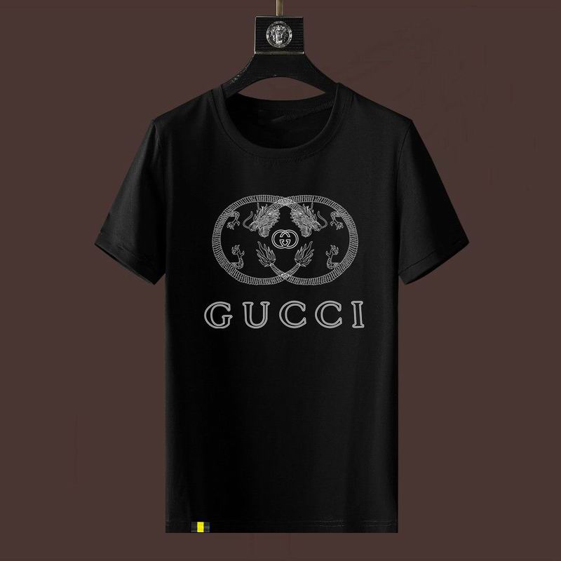 Wholesale High-quality Fashion G.ucci Short Sleeve Crew Neck Replica T-Shirts for sale