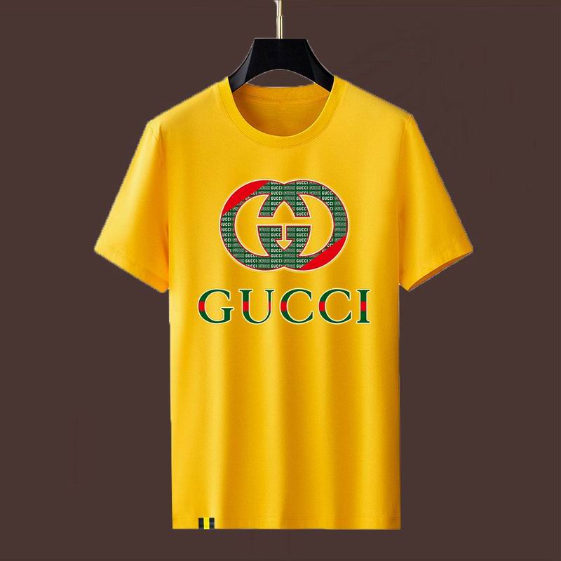 Wholesale High-quality Fashion G.ucci Short Sleeve Crew Neck Replica T-Shirts for sale