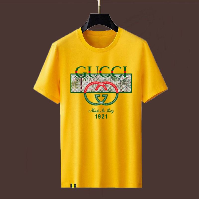 Wholesale High-quality Fashion G.ucci Short Sleeve Crew Neck Replica T-Shirts for sale