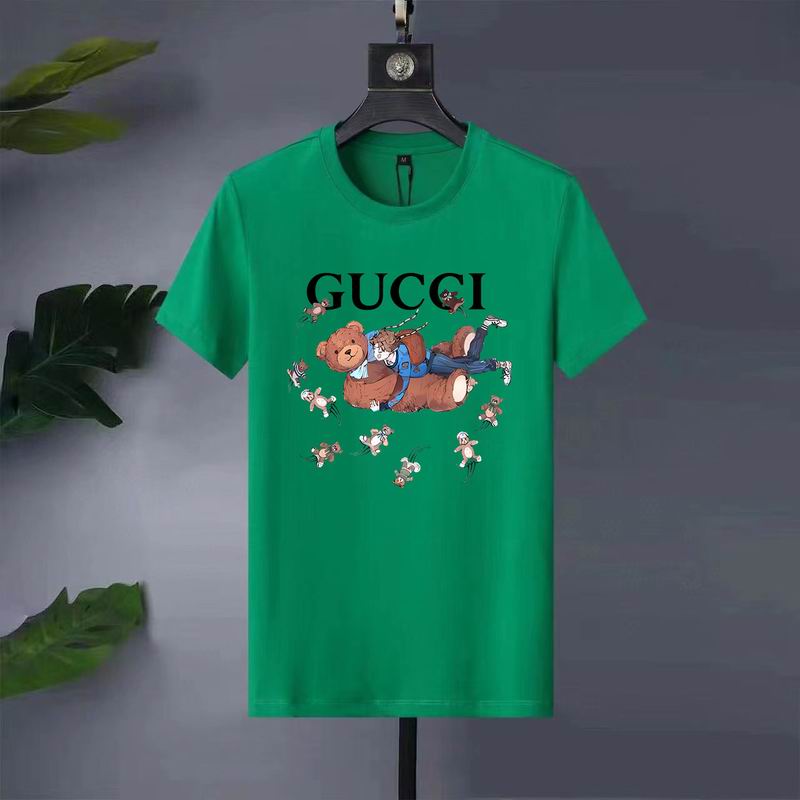 Wholesale High-quality Fashion G.ucci Short Sleeve Crew Neck Replica T-Shirts for sale