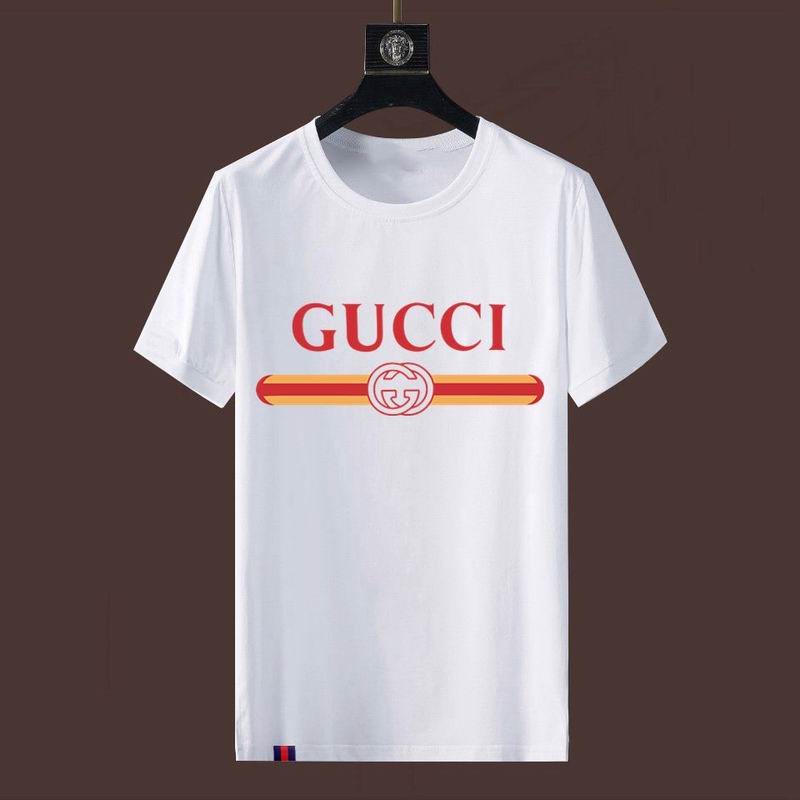 Wholesale High-quality Fashion G.ucci Short Sleeve Crew Neck Replica T-Shirts for sale
