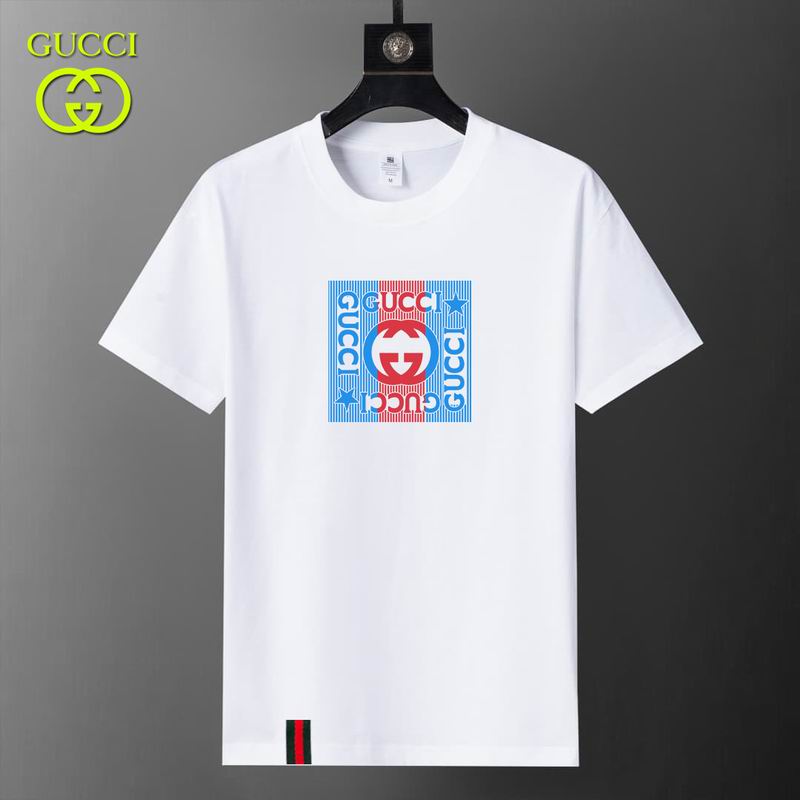 Wholesale High-quality Fashion G.ucci Short Sleeve Crew Neck Replica T-Shirts for sale