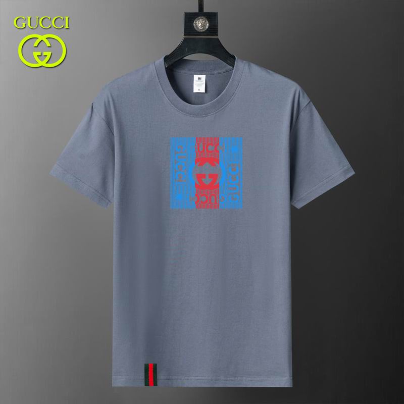 Wholesale High-quality Fashion G.ucci Short Sleeve Crew Neck Replica T-Shirts for sale