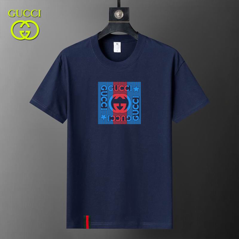 Wholesale High-quality Fashion G.ucci Short Sleeve Crew Neck Replica T-Shirts for sale